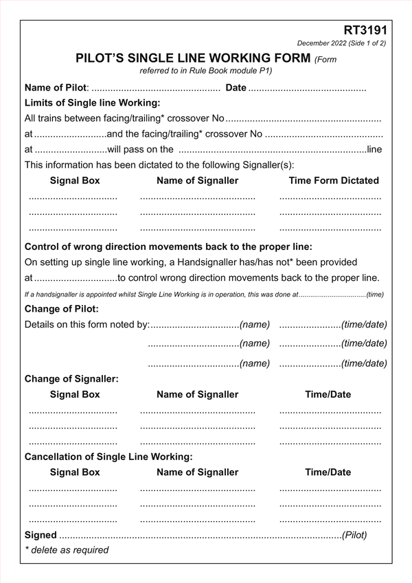 Pilot Form Sample Rule Book Forms
